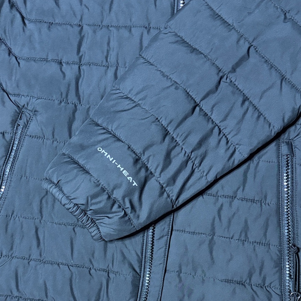 Columbia Black Jacket with Metallic Silver Lining - Picture 3 of 5